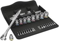 05004050001 Wera 29-Piece Imperial 3/8 in Standard Socket/Bit Set with Ratchet, 6 point; Hex Bit; Phillips Bit; Pozidriv Bit; Torx