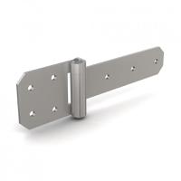 5213553 Pinet Polished Stainless Steel Strap Hinge, Rivet Fixing, 230mm x 65mm x 4mm