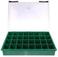 515-603 RS PRO 32 Cell Green PP Compartment Box, 57mm x 338mm x 260mm
