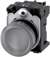 3su1103-6aa70-1aa0 Siemens, SIRIUS ACT 3SU11, Panel Mount Clear LED Indicator, 22mm Cutout, Round, 110V ac