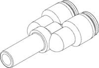 qsy-8h-6-b Festo QSY Series Y Tube-to-Tube Adaptor, Push In 8 mm to Push In 6 mm, Tube-to-Tube Connection Style, 133147