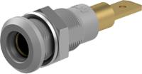 643040-28 Staubli Grey Socket Test Socket, Tab Termination, 25A, 30V ac, Gold Plating