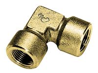 0143-10-10 Legris Brass Pipe Fitting, 90° Threaded Elbow, Female G 1/8in to Female G 1/8in