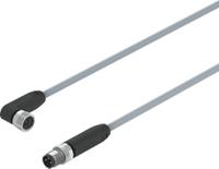neba-m8w3-u-25-n-m8g3 Festo Male 3 way Socket to Female 3 way Plug Actuator/Sensor Cable, 2.5 m