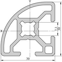 264-7870 RS PRO Silver Aluminium, Anodized Profile Strut, 30 x 30 mm, 8mm Groove, 3m Length