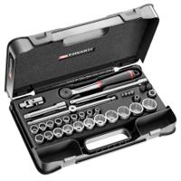 s446adp Facom 35-Piece Metric 1/2 in Standard Socket/Bit Set with Ratchet, 12 point