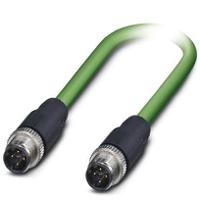 1416254 Phoenix Contact, 2m Cat5, Green M12 to Male M12 Male, Shielded Shielded, Terminated