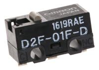 d2f-01f-d Omron Pin Plunger Micro Switch, Solder Terminal, 100 mA @ 30 V dc, SPDT, IP40