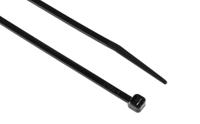 811-1580 RS PRO Cable Tie, Heat Stabilised, 150mm x 3.6 mm, Black Nylon, Pk-100