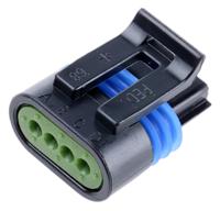 12162188 Delphi, Metri-Pack 150.2 Pull-To-Seat Automotive Connector Socket Black Cable Mount 4 Way, Crimp Termination
