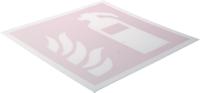 813-4621 Plastic Fire Safety Sign,  With Pictogram Only Text, 200 x 200mm