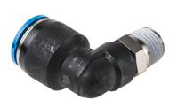 qsl-14-12 Festo QS Series Elbow Threaded Adaptor, R 1/4 Male to Push In 12 mm, Threaded-to-Tube Connection Style, 164981