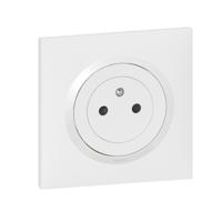 600735 Legrand 6007 White Plug Socket, 2 Poles, 16A, Indoor Use