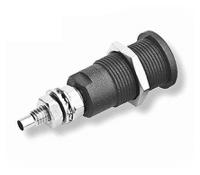 bu-31607-0 Mueller Electric Black Female Banana Socket, 4 mm Connector, Stud Termination, 35A, 1000V, Nickel Plating