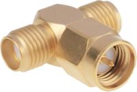 r125780000 Tee 50Ω RF Adapter SMA Plug to SMA 2 x Socket 0 → 18GHz
