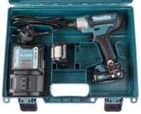 tw140dwae Makita 3/8 in 12V, 2Ah Cordless Impact Wrench, UK Plug