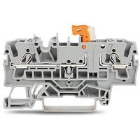 2002-1671 WAGO  TOPJOB S Series Grey, 2.5mm², 1-Level, Push-In Cage Clamp Termination, ATEX, EAC Ex, IECEx