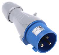 5-552-34 Legrand P17 Tempra Pro Series, IP44 Blue Cable Mount 2P+E Industrial Power Plug, Rated At 32A, 200 → 250 V