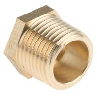 203-9022 RS PRO Threaded Fitting, Straight Threaded Reducer Bush, Male BSP 1/2in to Female BSP 1/4in