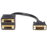 dvispl1dd StarTech.com, Male DVI-D Dual Link to Female DVI-D Dual Link x 2  Cable, 300mmBlack sheath
