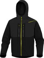 hort2njgt Delta Plus Horten 2 Black/Yellow, Lightweight, Water Repellent, Windproof Softshell Jacket, L