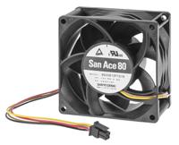 9gv0848p1g19 Sanyo Denki Axial Fan, 48 V dc, DC Operation, 138cfm, 40.32W, 840mA Max, 80 x 80 x 38mm
