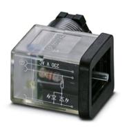 1452220 Phoenix Contact 3P, Plug Solenoid Valve Connector with Indicator Light, 230 V ac Voltage