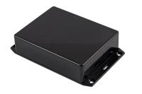 1591gflbk Hammond 1591 Series Black Flame Retardant ABS Enclosure, IP54, Flanged, Black Lid, 121 x 94 x 30mm