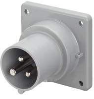 2431690 Scame IP44 Yellow Panel Mount 2P + E Industrial Power Plug, Rated At 16A, 110 V