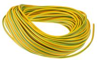 404-162 RS PRO PVC Green/Yellow Cable Sleeve, 4mm Diameter, 30m Length