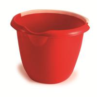 222-8509 10L Plastic Red Bucket With Handle