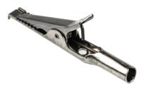 930122000 Hirschmann Test & Measurement Crocodile Clip 4 mm Connection, Stainless Steel Contact, 4A