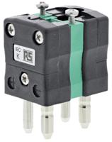 236-4069 RS PRO Standard Duplex Thermocouple Plug Connector for Use with Type K Thermocouple, 6mm Probe, IEC, RoHS Compliant