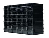 280-6420 RS PRO 24 Drawer Storage Unit, Polystyrene, 225mm x 338mm x 133mm, Black, Transparent