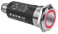 82-66571114 EAO 82 Series Illuminated Illuminated Push Button Switch, Momentary, Panel Mount, 22mm Cutout, SPDT, Red LED, 35V,