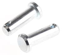 838-940 RS PRO 19.05mm Bright Zinc Plated Steel Clevis Pin, 6.35mm Diameter
