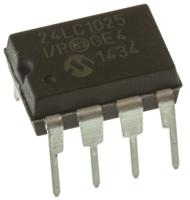 24lc1025-ip Microchip 24LC1025-I/P,  1 MB Serial EEPROM,  900 ns 8-Pin PDIP Serial-I2C