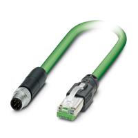 1423713 Phoenix Contact, 5m Cat5, Green M8 to Male RJ45 Male, STP Shielded, Terminated Polyurethane Sheath