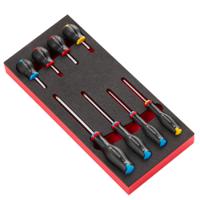 modmat3pb Facom Phillips; Pozidriv; Slotted Screwdriver Set, 8-Piece