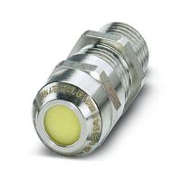 1415124 Phoenix Contact G-ESIS Series Silver Nickel Plated Brass Cable Gland, M16 Thread, 5mm min., 10mm max., IP66, IP68