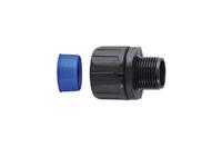166-21602 HellermannTyton External Thread Fitting, Conduit Fitting, 16mm Nominal Size, M20, Nylon 66, Black IP66, IP67, IP68,