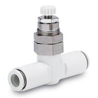 as2051f-06-3 SMC AS2 Series Threaded Pneumatic Silencer & Exhaust Restrictor Function Fitting, Rc 1/8 Female Inlet Port, 6mm Tube