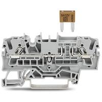2002-1681 WAGO  TOPJOB S Series Grey, 2.5mm², 1-Level, Push In Termination, Fused, CSA