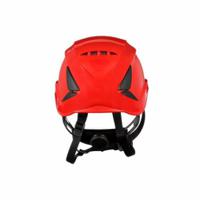 7100175534 3M X5005VE Red Hard Hats with Chin Strap, Adjustable, Ventilated