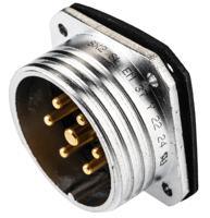 sl-em-37-y Amphenol Socapex Circular Connector, 7 Contacts, Panel, Standard Connector, Socket, Male, IP67, SL61 Series