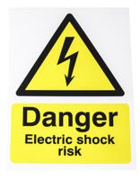 763-1581 RS PRO Electrical Hazard Warning Sign (English)