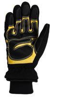 4502000-10 Goldfreeze Coldstore Gloves Yellow, Black Leather Waterproof Gloves, Size 10, Polyvinyl Chloride Coating