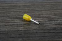 458-768 RS PRO Insulated Crimp Bootlace Ferrule, 8mm Pin Length, 1.4mm Pin Diameter, 1mm² Wire Size, Yellow