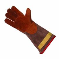 l6-516-v Liscombe Brown Leather Work Gloves, Size 9, Brontoguard Leather Coating