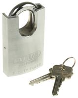 83cs50 ABUS Key Weatherproof Steel Heavy Duty Padlock, 10mm Shackle, 48mm Body